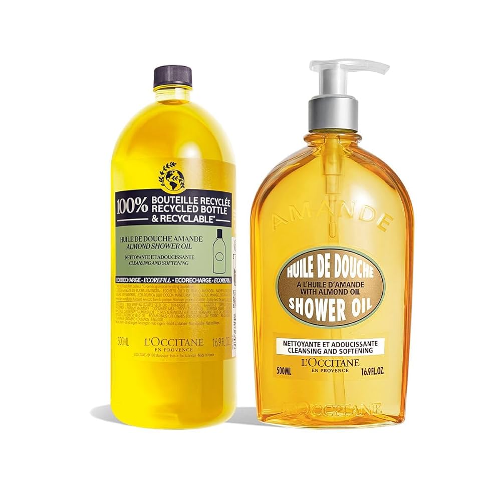 Amazon.com : L'Occitane Almond Shower Oil Refill Duo 33.80